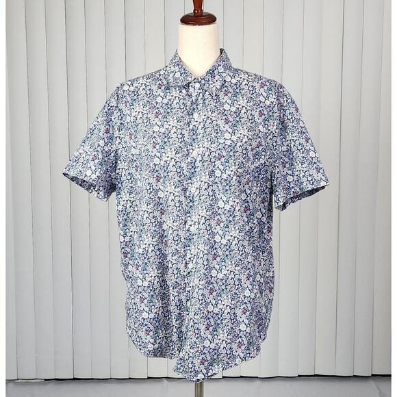 J. Crew Tops - J. Crew Short-Sleeve Cotton Poplin Shirt in Liberty Floral Print Size Large